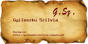 Gyileszku Szilvia névjegykártya
